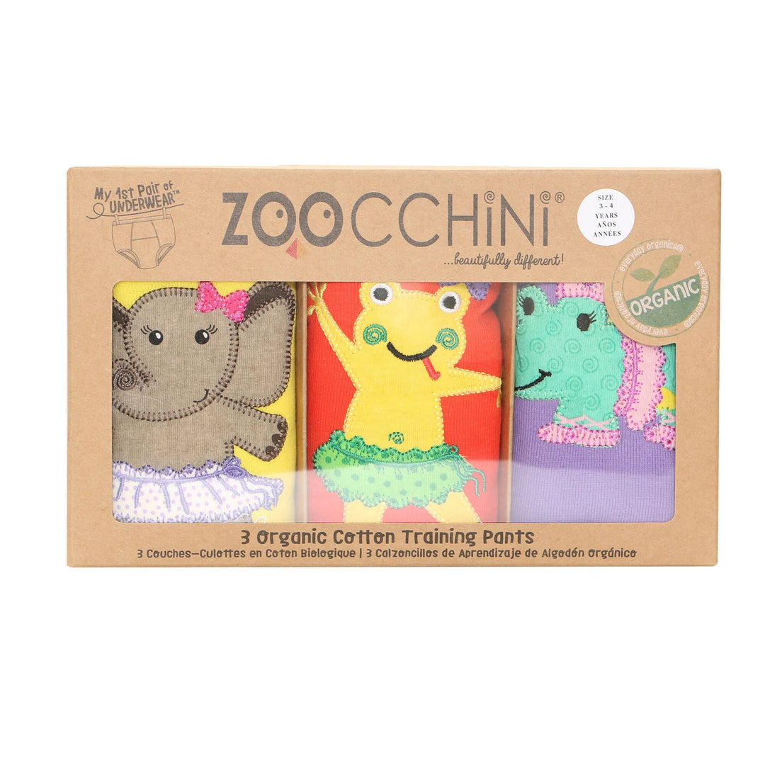 ZOOCCHINI Organic Potty Training Pants Set (Ballerina Gals)