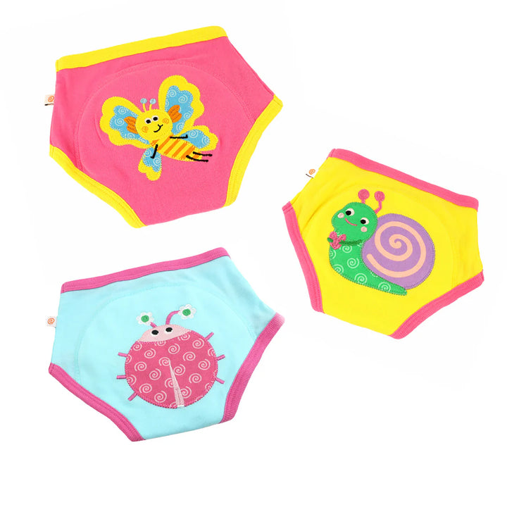 ZOOCCHINI Organic Potty Training Pants Set (Garden Creatures)