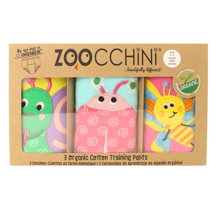 ZOOCCHINI Organic Potty Training Pants Set (Garden Creatures)