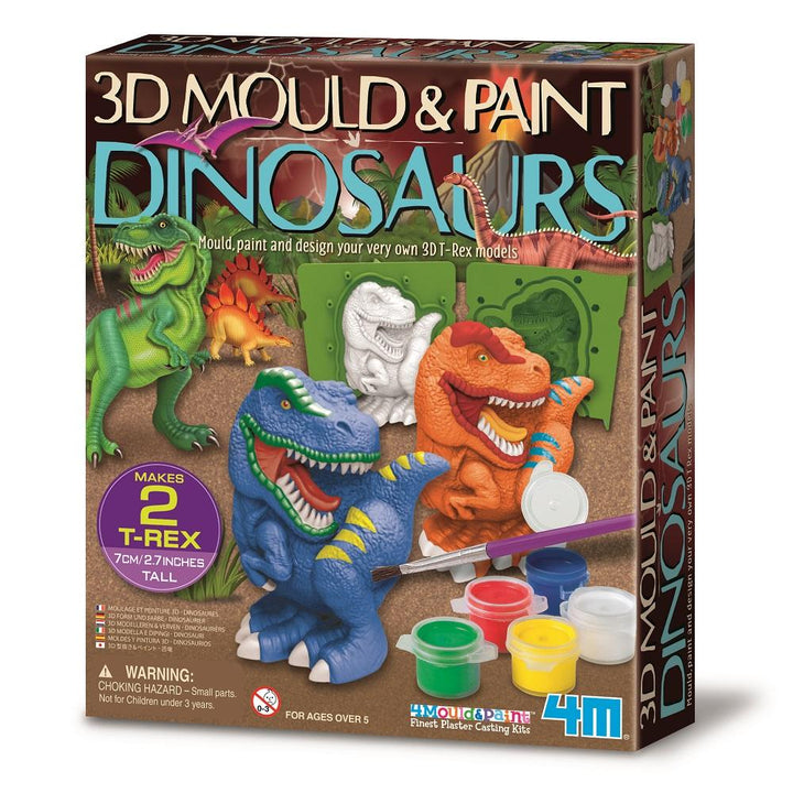 4M 3D Mould & Paint (Dinosaurs)-Toys & Learning-4M-030562 DS-babyandme.ca