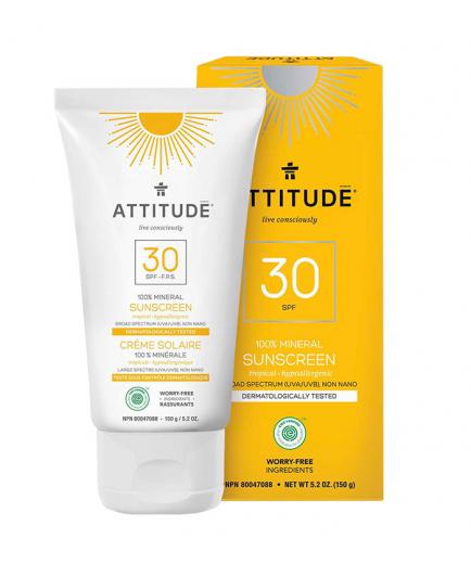 Attitude Baby and Kids Mineral Sunscreen SPF 30 Tropical (150g)-Health-Attitude-031908-babyandme.ca