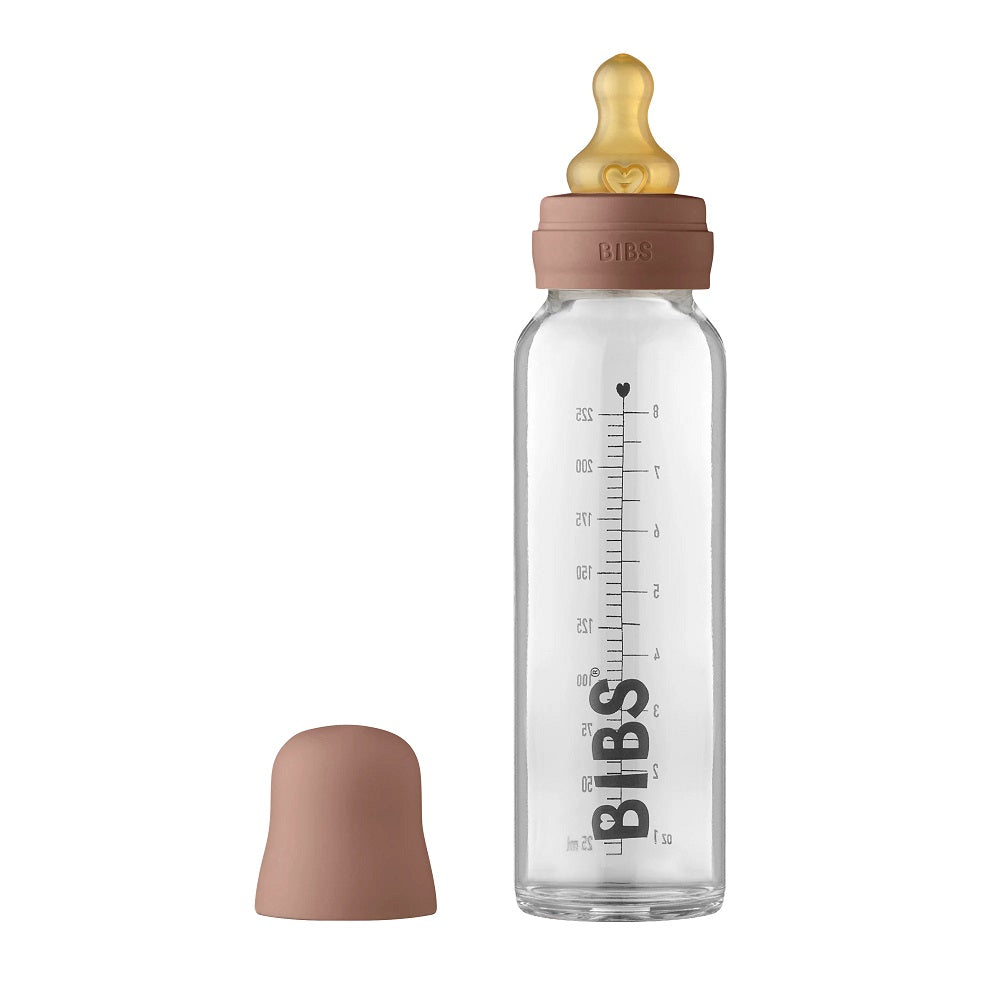 BIBS Baby Glass Bottle Complete Set Latex 225ml (Woodchuck)-Feeding-BIBS-030987 WC-babyandme.ca