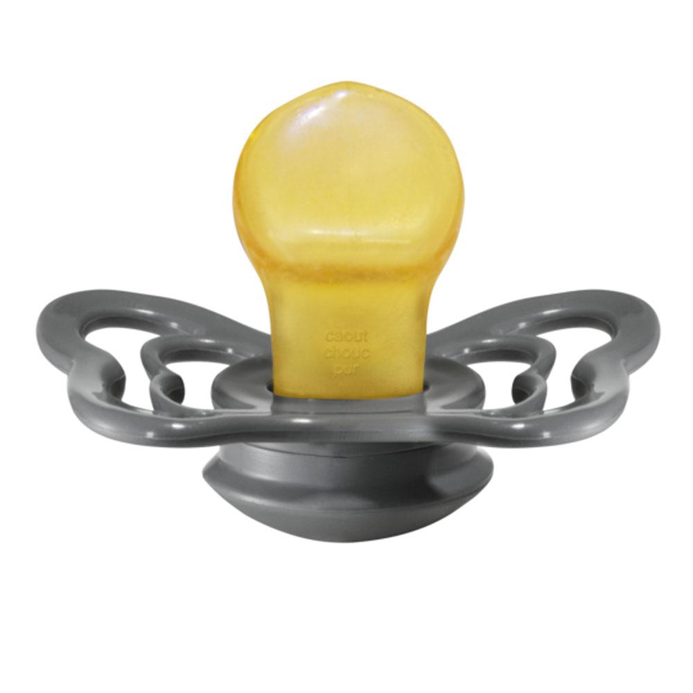 BIBS Couture Anatomical Latex Pacifier 2-Pack (Iron)-Health-BIBS--babyandme.ca