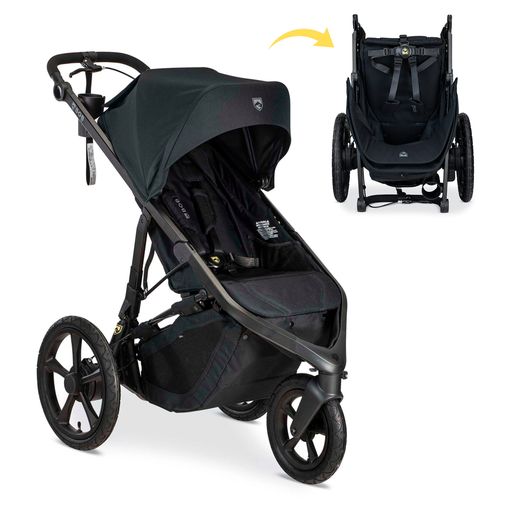 BOB Gear Wayfinder Jogging Stroller (Nightfall Black)-Gear-BOB Gear-031905 NF-babyandme.ca