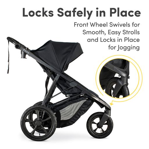 BOB Gear Wayfinder Jogging Stroller (Nightfall Black)-Gear-BOB Gear-031905 NF-babyandme.ca