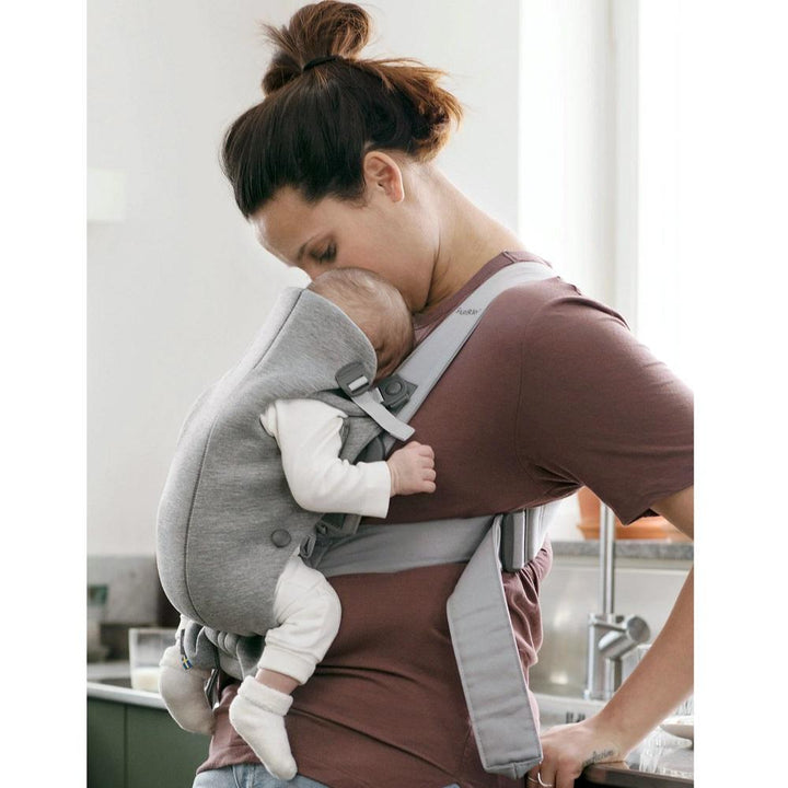 Baby Bjorn Baby Carrier Mini 3D Jersey (Light Grey)-Gear-Baby Bjorn-025537 LG-babyandme.ca