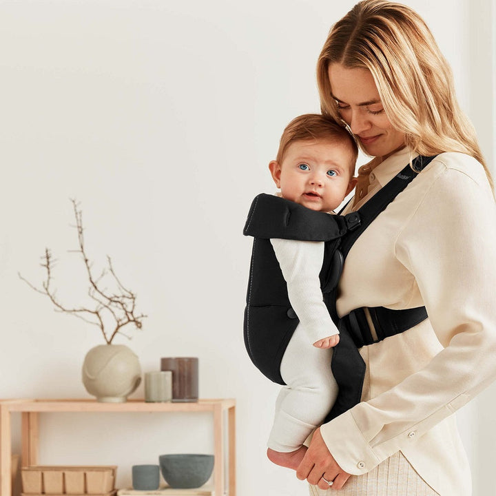 Baby Bjorn Baby Carrier Mini Cotton (Black)-Gear-Baby Bjorn-025537 BKC-babyandme.ca