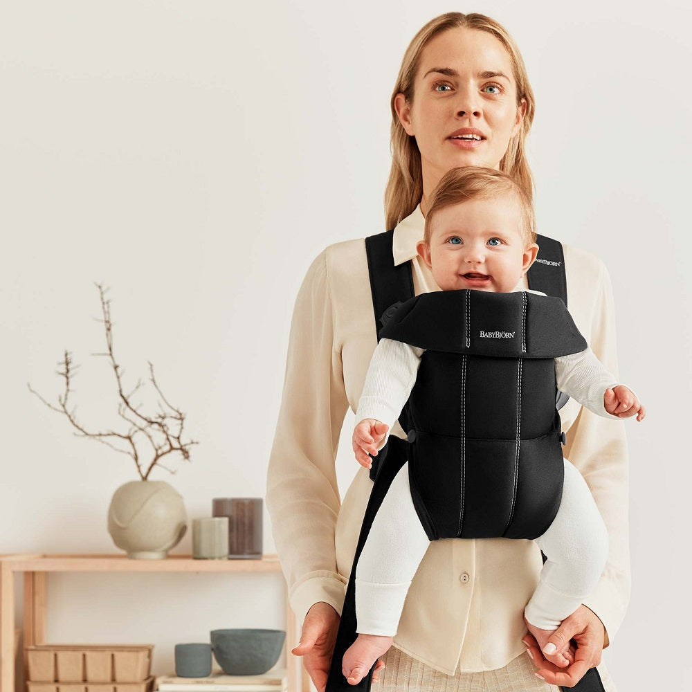 Baby Bjorn Baby Carrier Mini Cotton (Black)-Gear-Baby Bjorn-025537 BKC-babyandme.ca