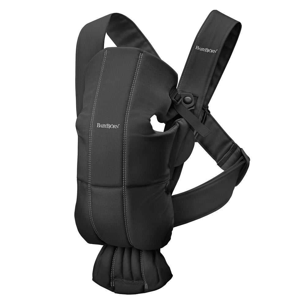 Baby Bjorn Baby Carrier Mini Cotton (Black)-Gear-Baby Bjorn-025537 BKC-babyandme.ca