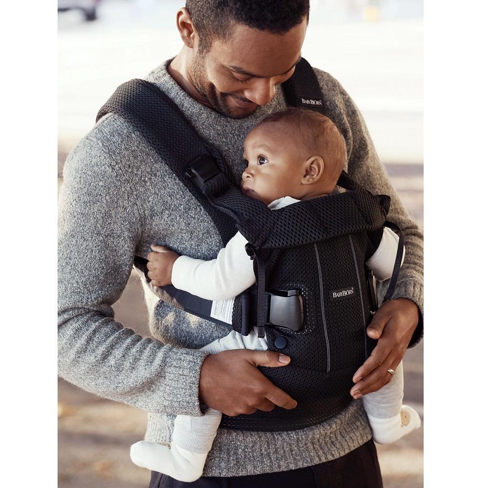 Baby Bjorn Baby Carrier One Air 3D Mesh (Black)-Gear-Baby Bjorn-026069 BK-babyandme.ca