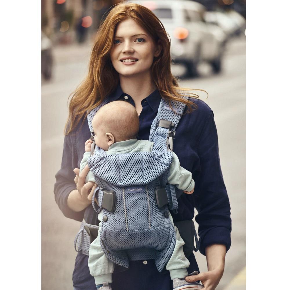 Baby Bjorn Baby Carrier One Air 3D Mesh (Slate Blue)-Gear-Baby Bjorn-026069 SB-babyandme.ca