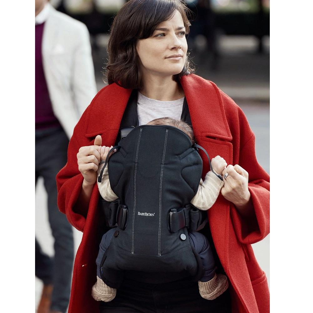 Baby Bjorn Baby Carrier One Cotton Mix (Black)-Gear-Baby Bjorn-008348 BK-babyandme.ca