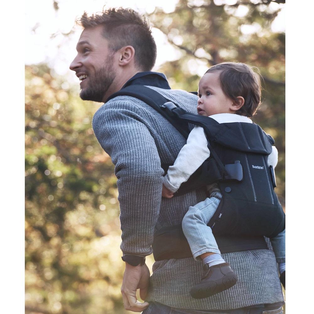 Baby Bjorn Baby Carrier One Cotton Mix (Black)-Gear-Baby Bjorn-008348 BK-babyandme.ca
