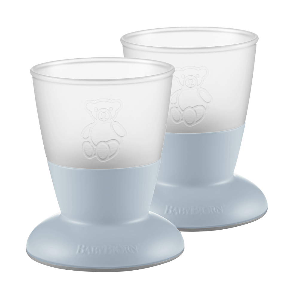 Baby Bjorn Baby Cup 2-Pack (Powder Blue)-Feeding-Baby Bjorn-026163 PB-babyandme.ca