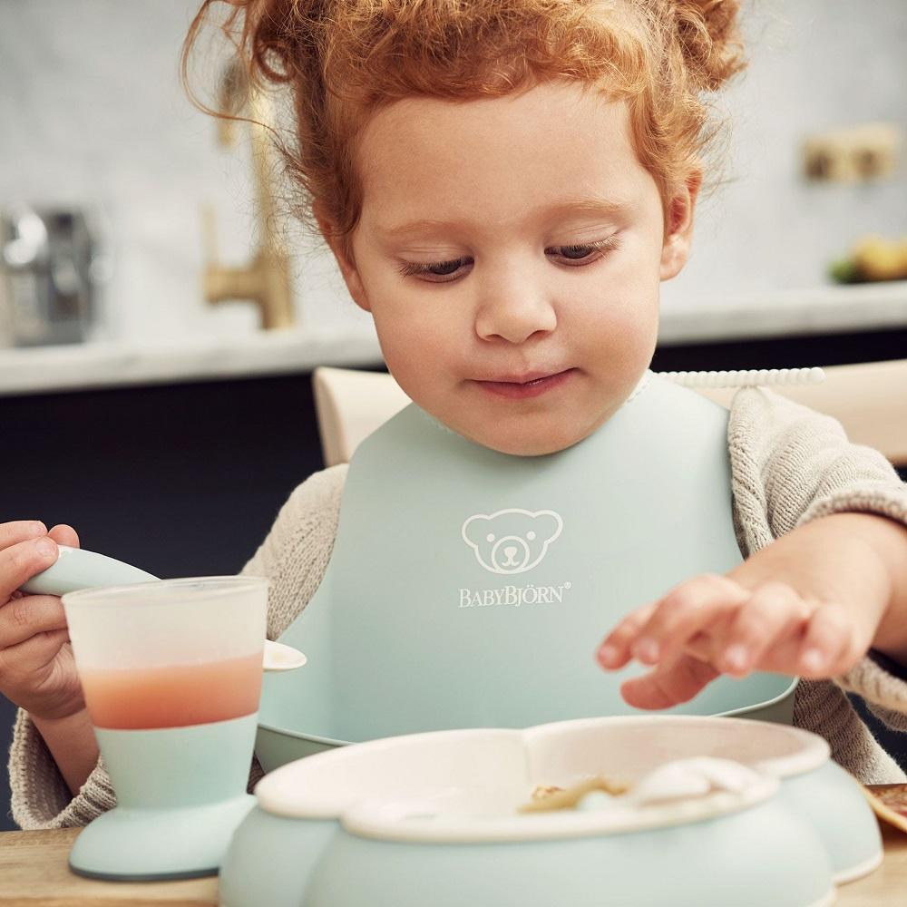 Baby Bjorn Baby Dinner Set (Powder Green)-Feeding-Baby Bjorn-026166 PG-babyandme.ca