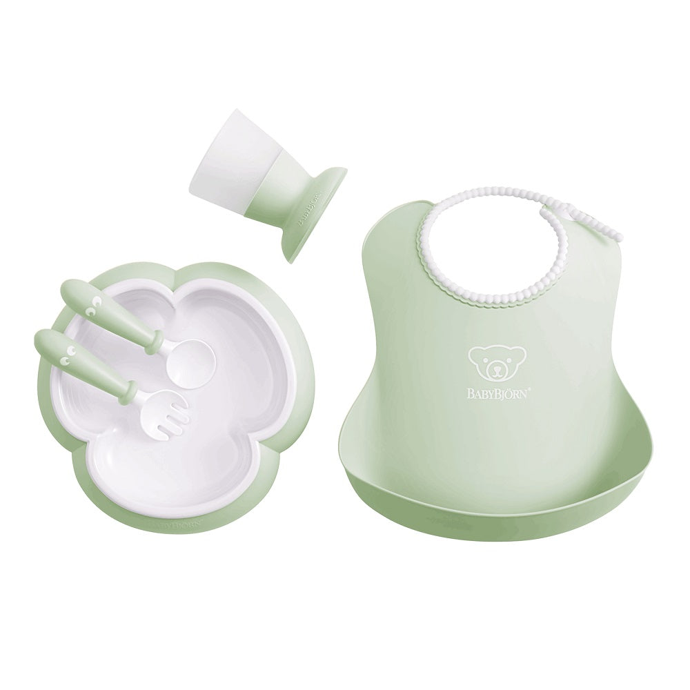 Baby Bjorn Baby Dinner Set (Powder Green)-Feeding-Baby Bjorn-026166 PG-babyandme.ca