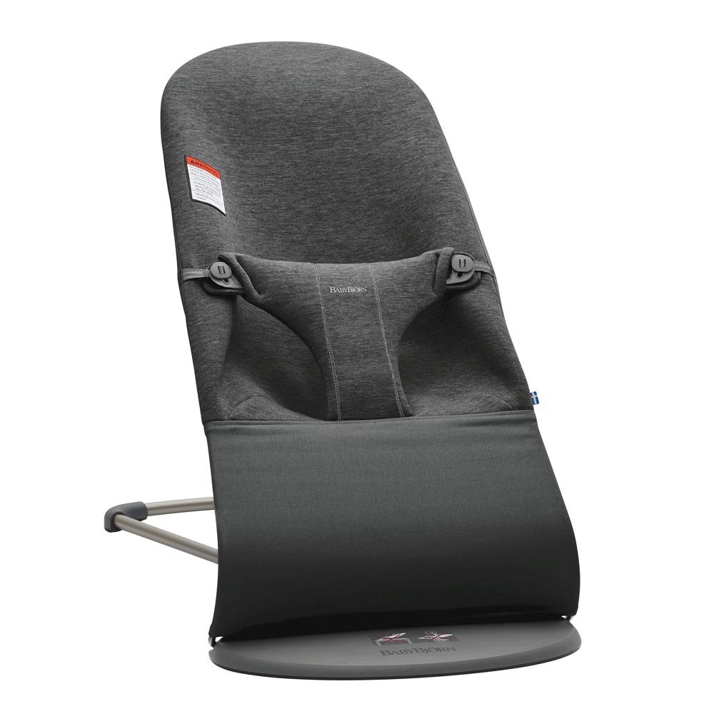 Baby Bjorn Bouncer Bliss 3D Jersey (Charcoal Grey/Dark Grey Frame)-Gear-Baby Bjorn-027623 CG-babyandme.ca