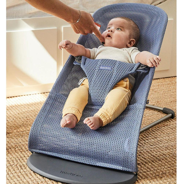 Baby Bjorn Bouncer Bliss 3D Mesh (Slate Blue/Dark Grey Frame)-Gear-Baby Bjorn-025536 SB-babyandme.ca