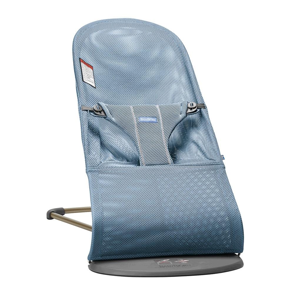 Baby Bjorn Bouncer Bliss 3D Mesh (Slate Blue/Dark Grey Frame)-Gear-Baby Bjorn-025536 SB-babyandme.ca