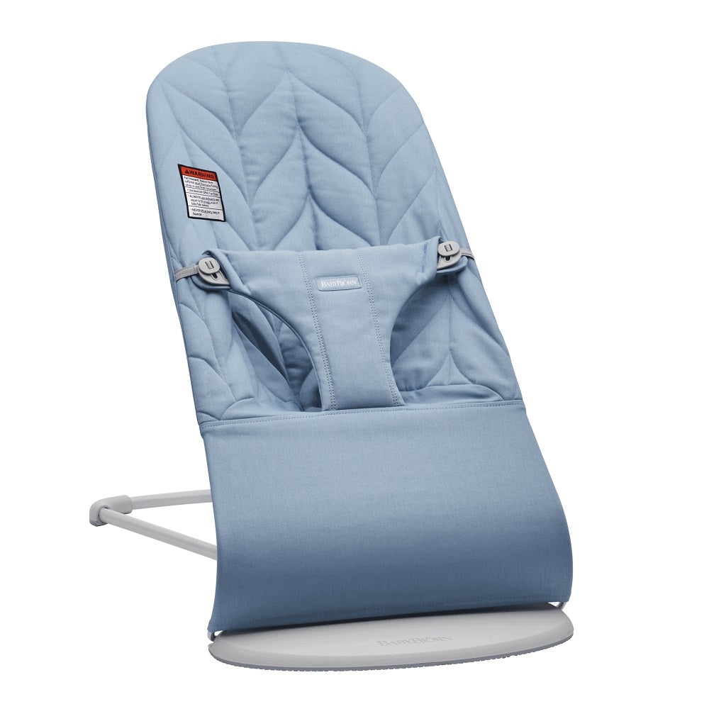 Baby Bjorn Bouncer Bliss Cotton Petal Quilt (Blue/Light Grey Frame)-Gear-Baby Bjorn-031648 BL/LG-babyandme.ca