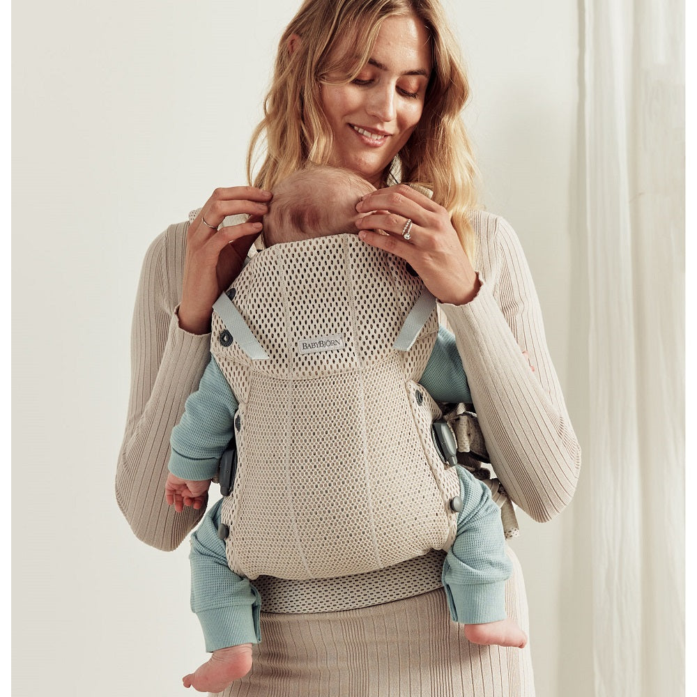 Baby Bjorn Harmony Carrier 3D Mesh (Cream)-Gear-Baby Bjorn-030037 CR-babyandme.ca