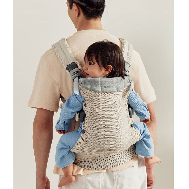 Baby Bjorn Harmony Carrier 3D Mesh (Cream)-Gear-Baby Bjorn-030037 CR-babyandme.ca