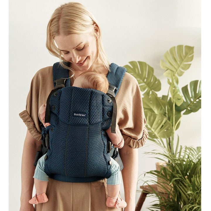 Baby Bjorn Harmony Carrier 3D Mesh (Navy Blue)-Gear-Baby Bjorn-030037 NY-babyandme.ca