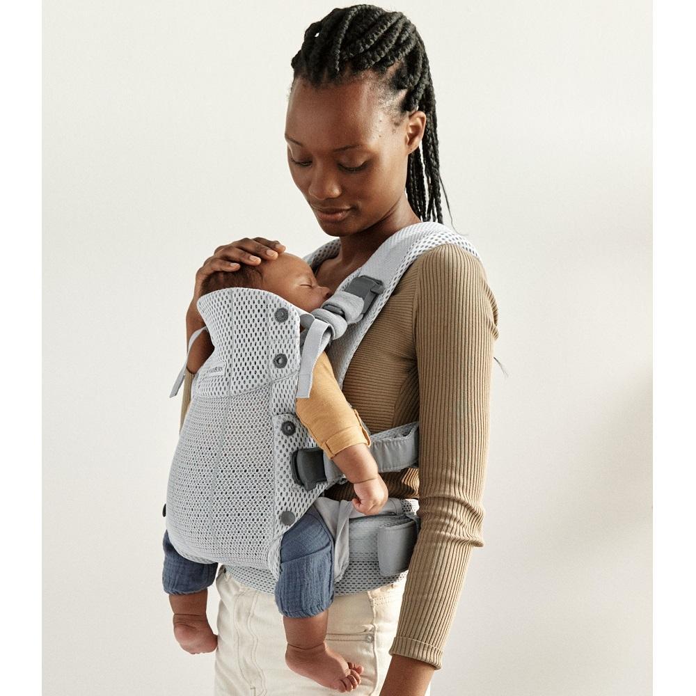 Baby Bjorn Harmony Carrier 3D Mesh (Silver)-Gear-Baby Bjorn-030037 SV-babyandme.ca