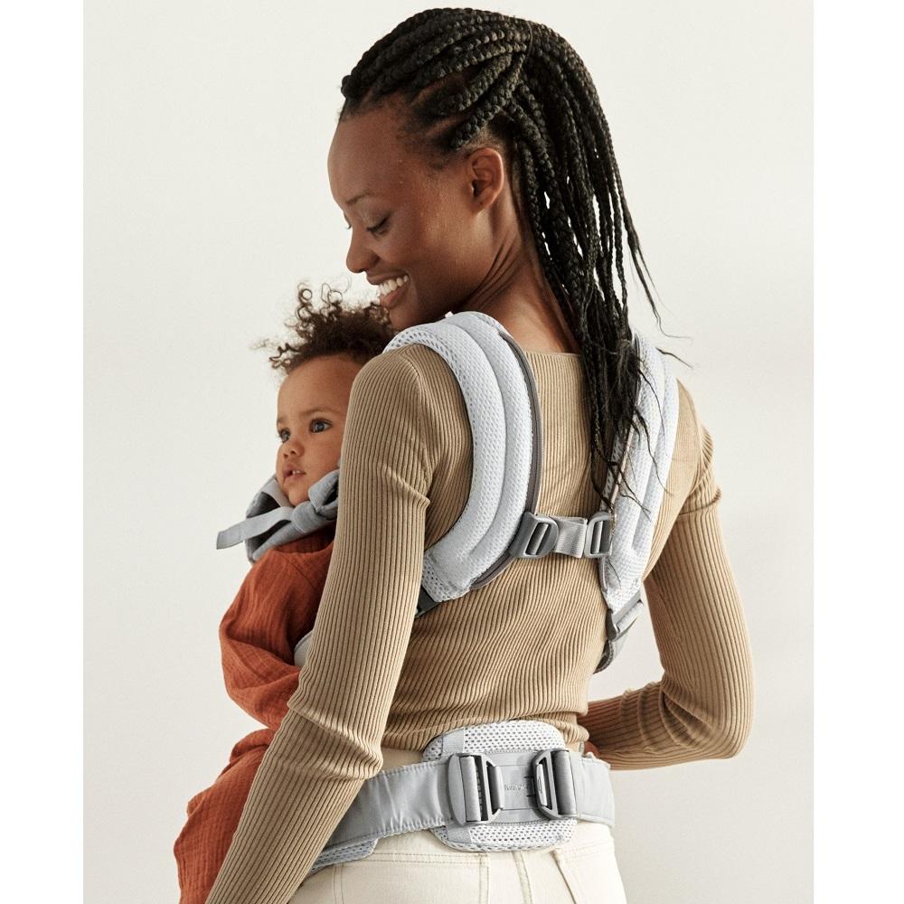 Baby Bjorn Harmony Carrier 3D Mesh (Silver)-Gear-Baby Bjorn-030037 SV-babyandme.ca