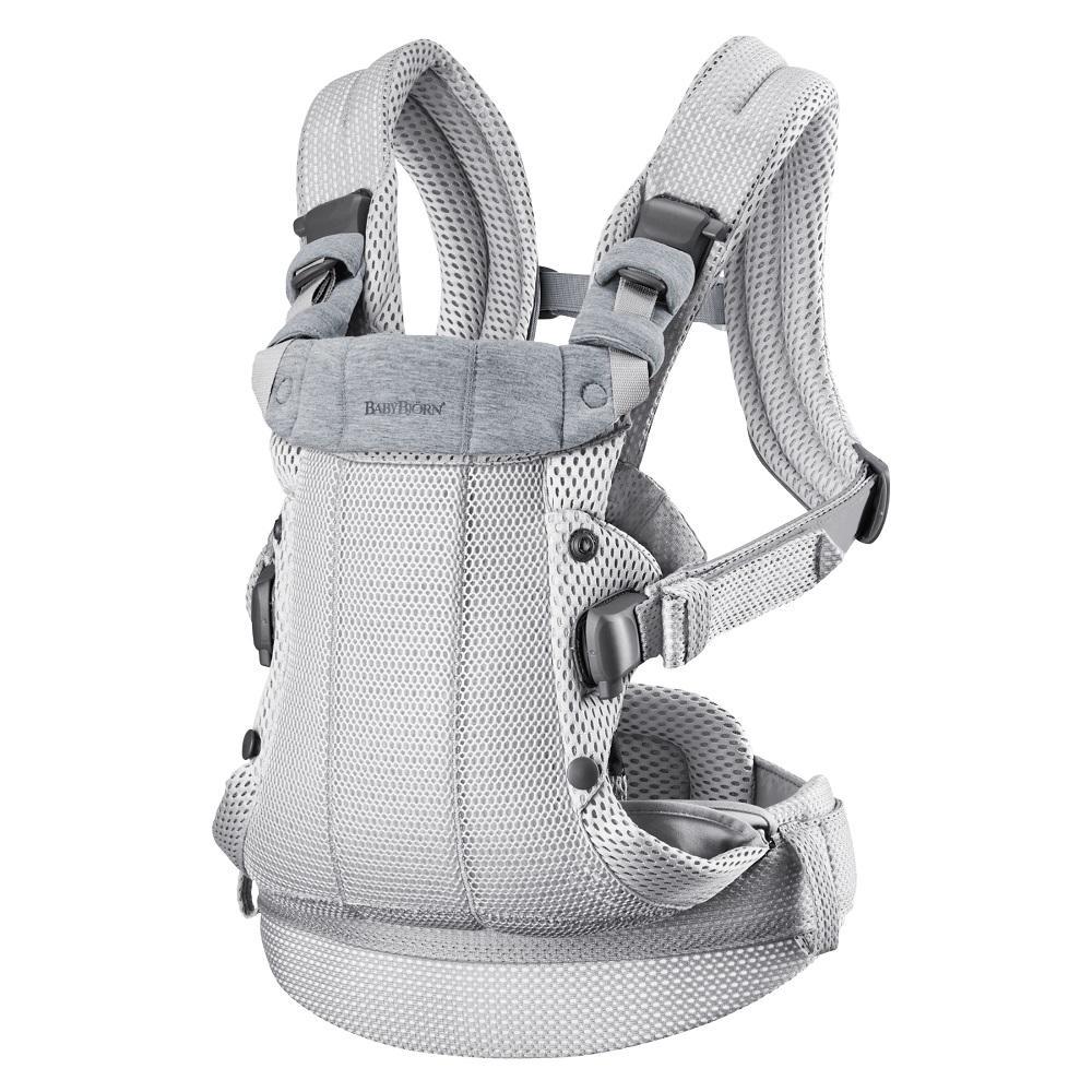 Baby Bjorn Harmony Carrier 3D Mesh (Silver)-Gear-Baby Bjorn-030037 SV-babyandme.ca