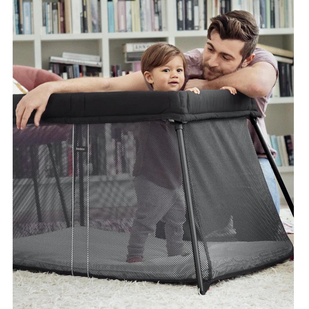 Baby Bjorn Play Yard Light (Black Mesh)-Gear-Baby Bjorn-009192 BK-babyandme.ca