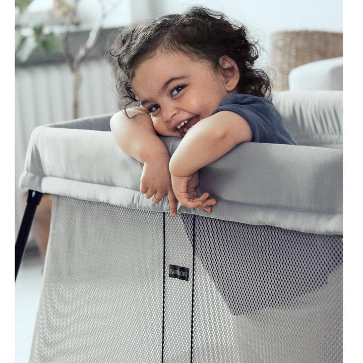 Baby Bjorn Play Yard Light (Silver Mesh)-Gear-Baby Bjorn-009192 SV-babyandme.ca