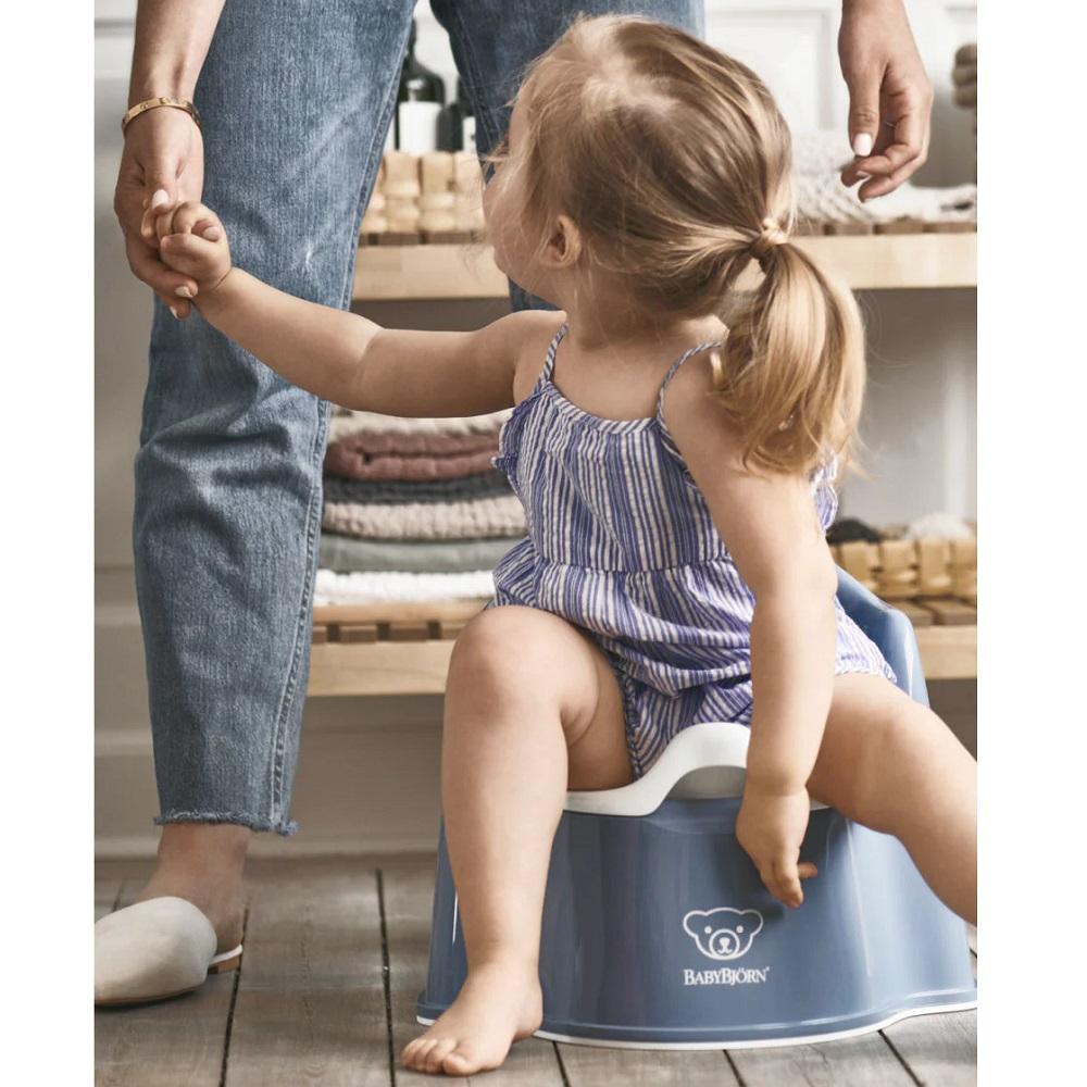 Baby Bjorn Potty Chair (Deep Blue/White)-Bath-Baby Bjorn-000033 DB-babyandme.ca