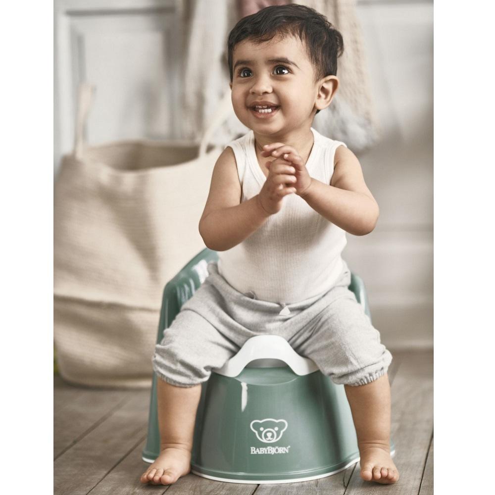 Baby Bjorn Potty Chair (Deep Green/White)-Bath-Baby Bjorn-000033 DG-babyandme.ca