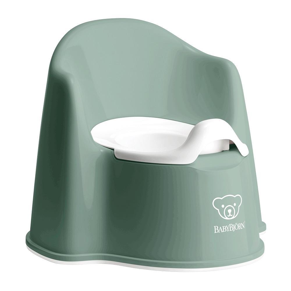 Baby Bjorn Potty Chair (Deep Green/White)-Bath-Baby Bjorn-000033 DG-babyandme.ca