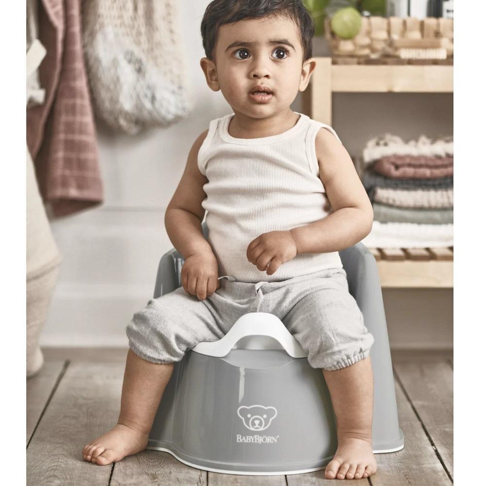 Baby Bjorn Potty Chair (Grey/White)-Bath-Baby Bjorn-000033 GRY-babyandme.ca