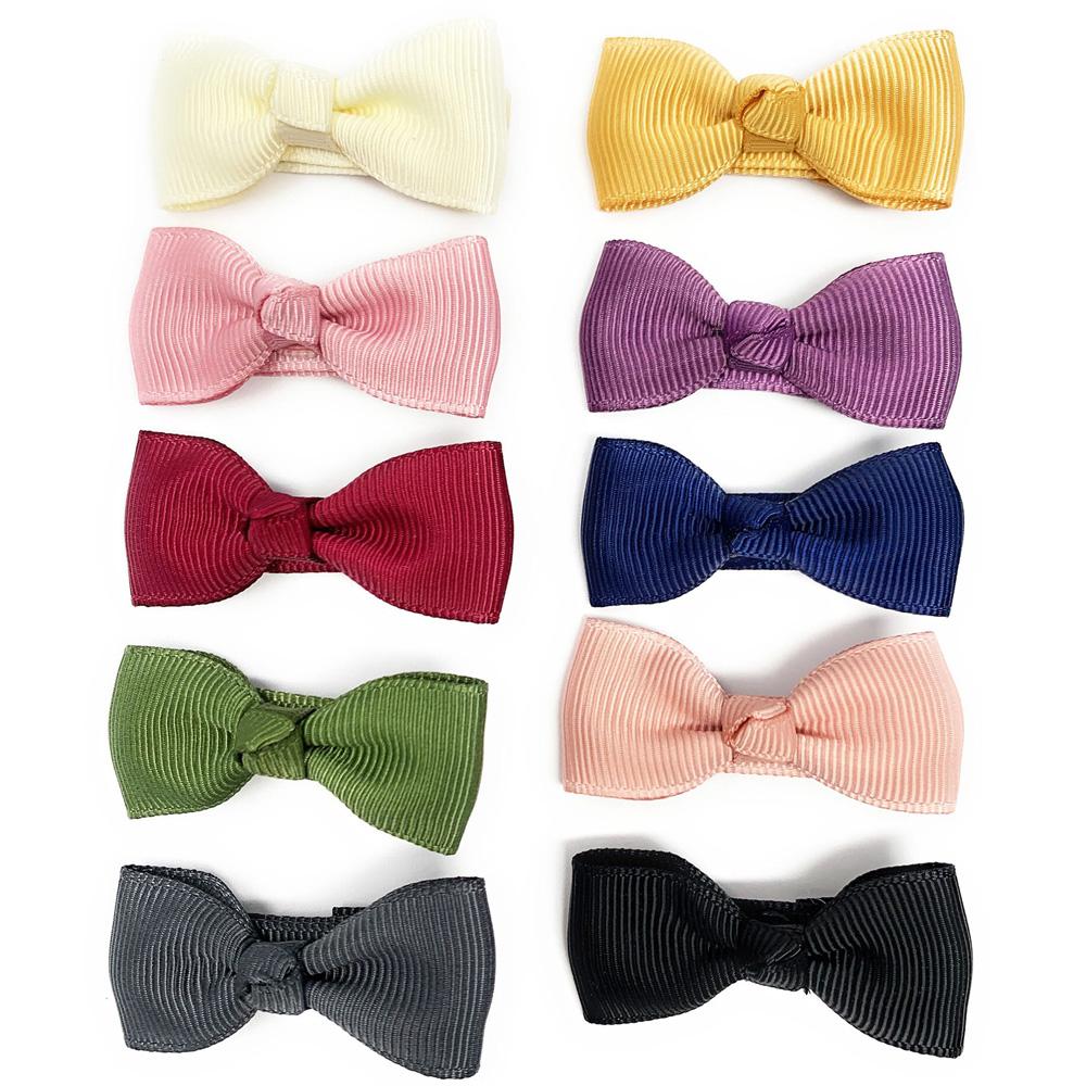 Baby Wisp Diya Bow Alligator Clips 10 Pack (Warm)-Apparel-Baby Wisp-030556 WM-babyandme.ca