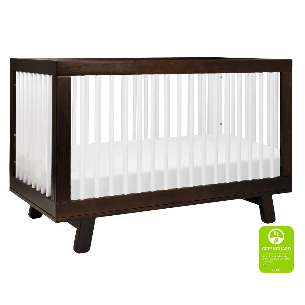 Babyletto Hudson 3-in-1 Crib with Toddler Bed Conversion Kit (Espresso/White) IN-STOCK-Nursery-Million Dollar Baby-028453 EW-babyandme.ca