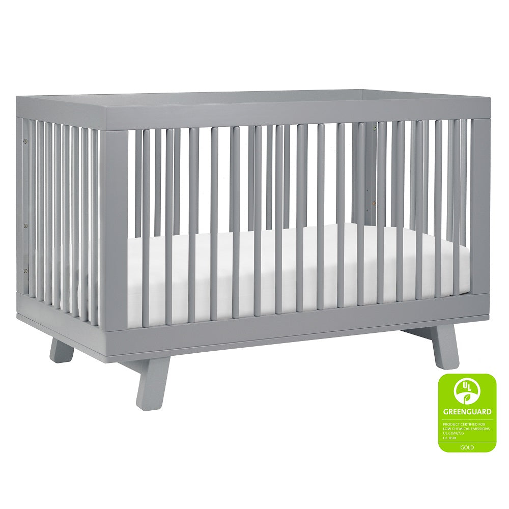Babyletto Hudson 3-in-1 Crib with Toddler Bed Conversion Kit (Grey) IN-STOCK-Nursery-Million Dollar Baby-028453 GY-babyandme.ca