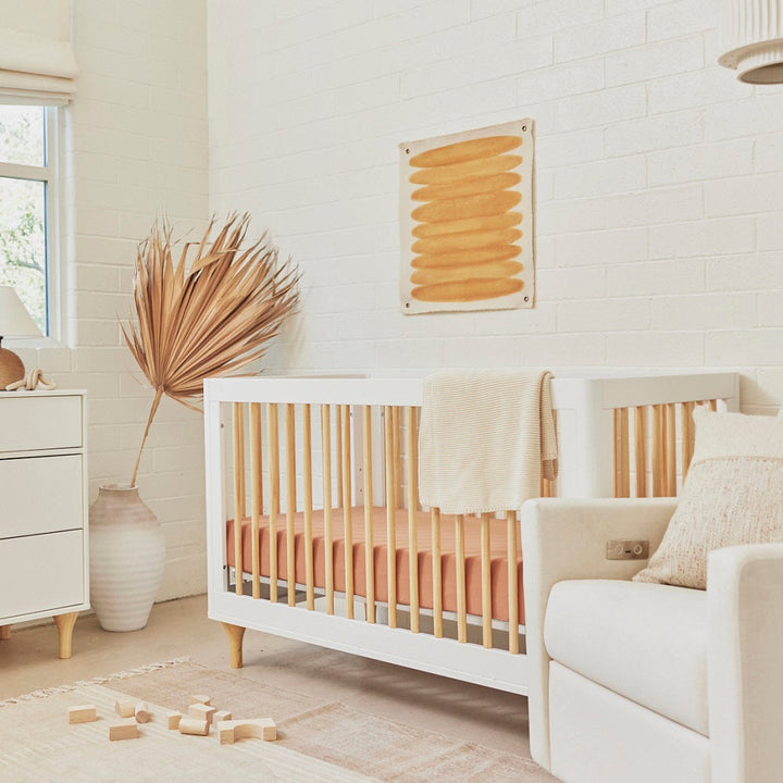 Babyletto Lolly 3-in-1 Crib with Toddler Bed Conversion Kit (White/Natural) IN-STOCK-Nursery-Million Dollar Baby-030966 WN-babyandme.ca