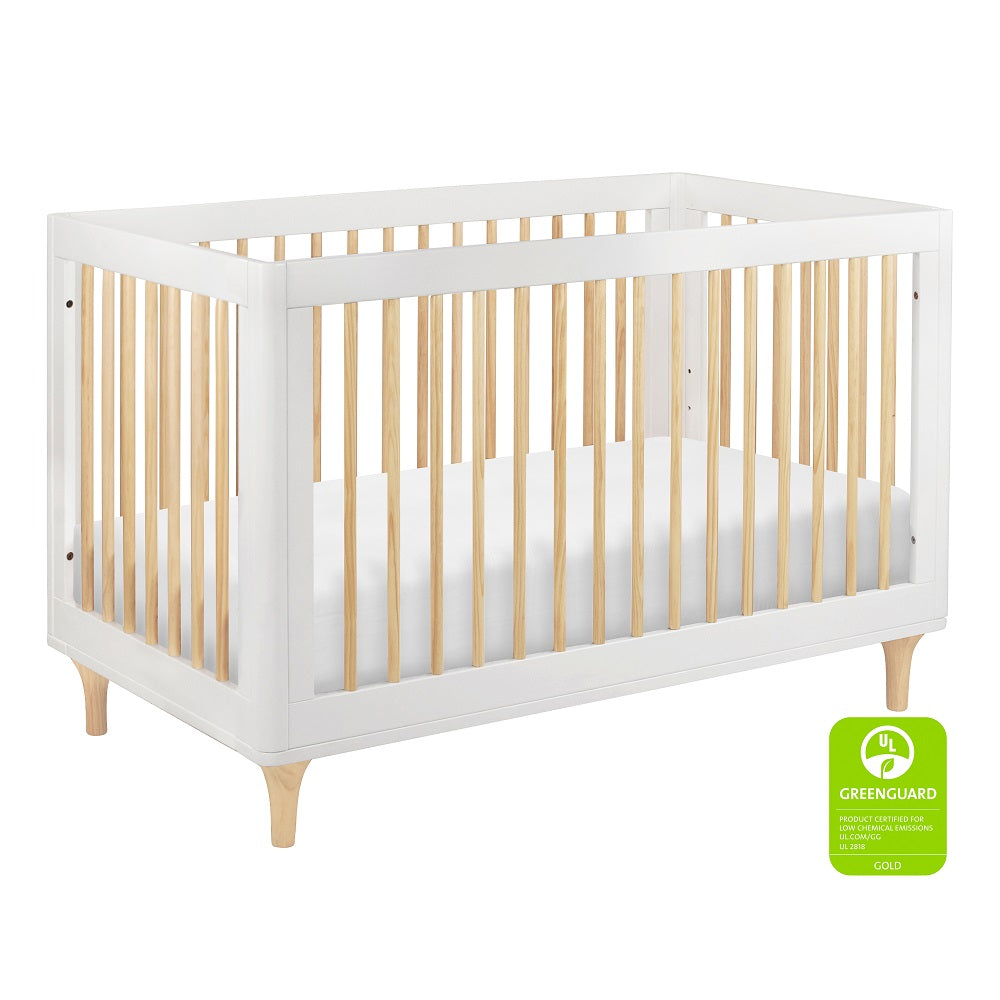 Babyletto Lolly 3-in-1 Crib with Toddler Bed Conversion Kit (White/Natural) IN-STOCK-Nursery-Million Dollar Baby-030966 WN-babyandme.ca