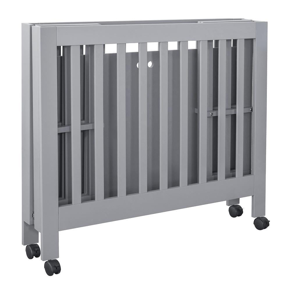 Babyletto Origami Mini Crib (Grey) IN-STOCK-Nursery-Million Dollar Baby-028503 GY-babyandme.ca