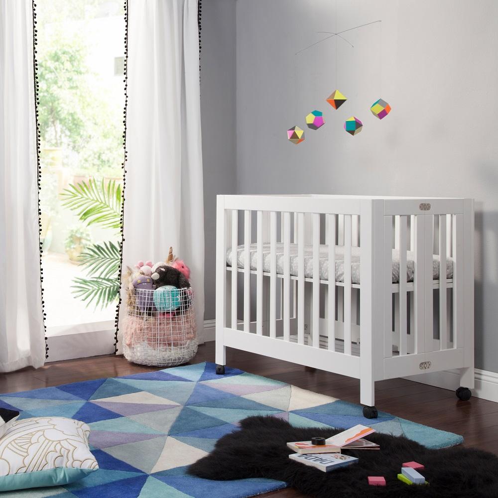 Babyletto Origami Mini Crib (White) IN-STOCK-Nursery-Million Dollar Baby-028503 WH-babyandme.ca
