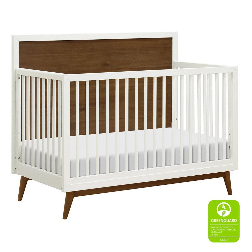 Babyletto Palma 4-in-1 Crib with Toddler Bed Conversion Kit (Warm White/Natural Walnut) SPECIAL ORDER-Nursery-Million Dollar Baby-031542 WHWN-babyandme.ca