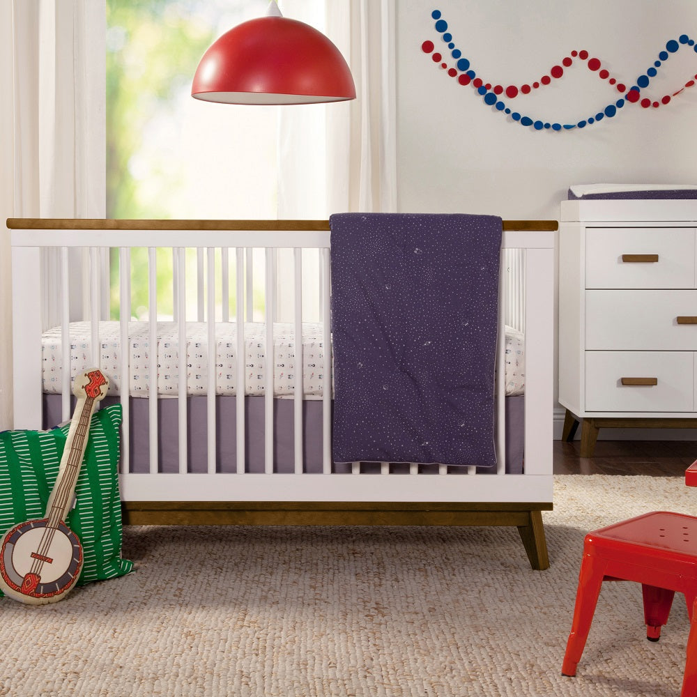 Babyletto Scoot 3-in-1 Crib with Toddler Bed Conversion Kit (White/Natural Walnut) SPECIAL ORDER-Nursery-Million Dollar Baby-030969 WNW-babyandme.ca