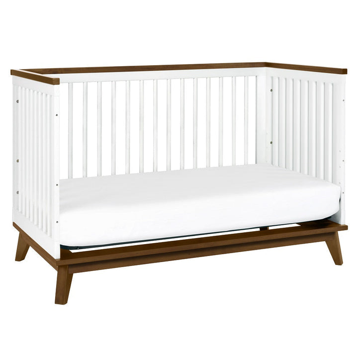 Babyletto Scoot 3-in-1 Crib with Toddler Bed Conversion Kit (White/Natural Walnut) SPECIAL ORDER-Nursery-Million Dollar Baby-030969 WNW-babyandme.ca