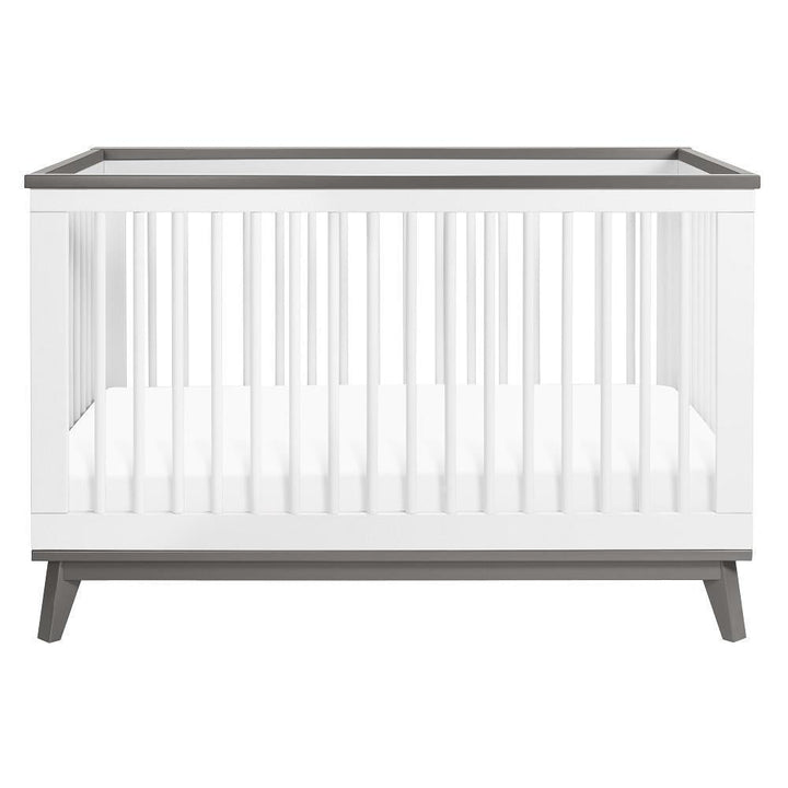 Babyletto Scoot 3-in-1 Crib with Toddler Bed Conversion Kit (White/Slate) IN-STOCK-Nursery-Million Dollar Baby-028449 WS-babyandme.ca