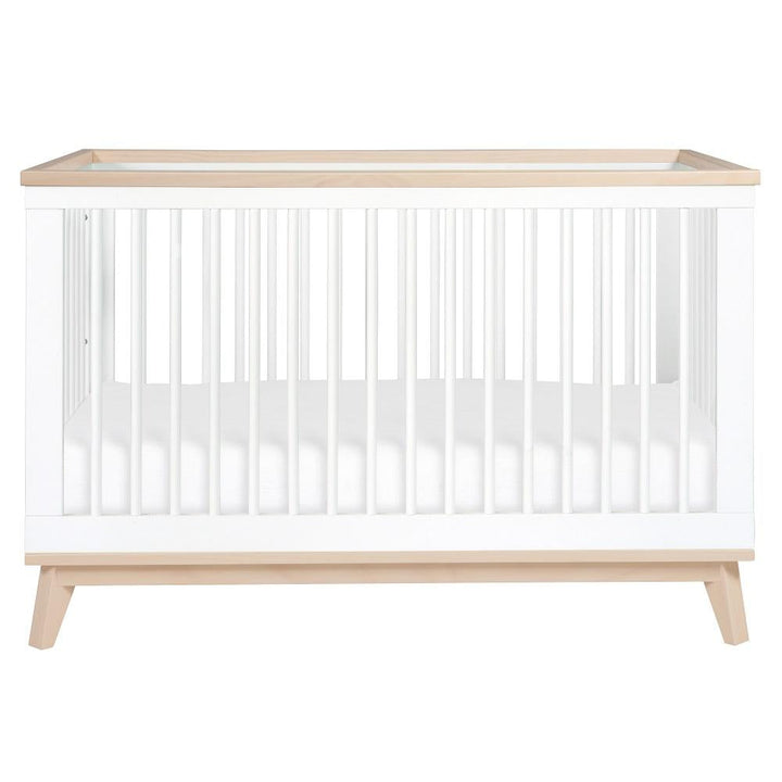 Babyletto Scoot 3-in-1 Crib with Toddler Bed Conversion Kit (White/Washed Natural) IN-STOCK-Nursery-Million Dollar Baby-028449 WN-babyandme.ca
