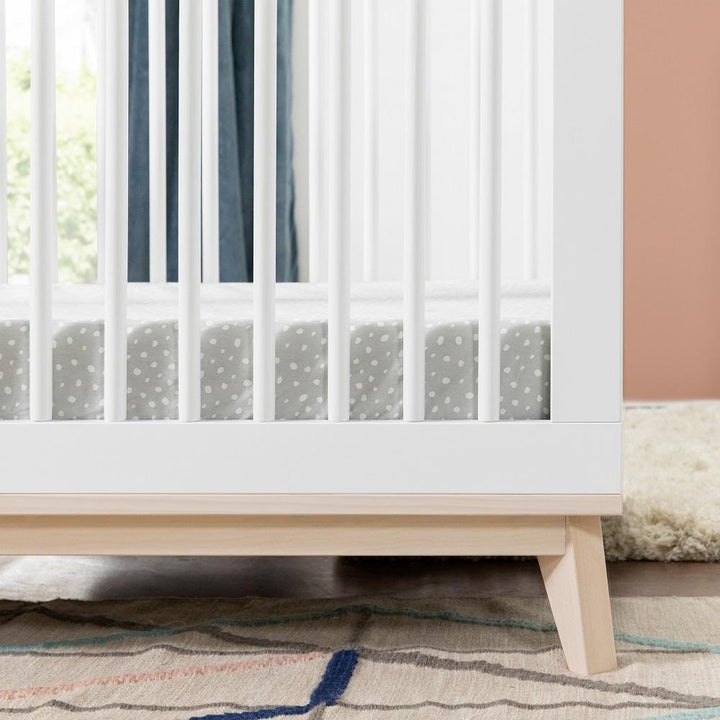 Babyletto Scoot 3-in-1 Crib with Toddler Bed Conversion Kit (White/Washed Natural) SPECIAL ORDER-Nursery-Million Dollar Baby-030969 WN-babyandme.ca