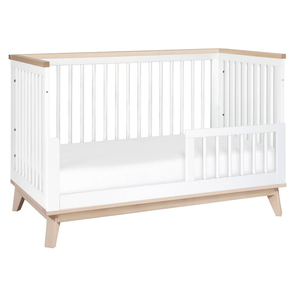Babyletto Scoot 3-in-1 Crib with Toddler Bed Conversion Kit (White/Washed Natural) SPECIAL ORDER-Nursery-Million Dollar Baby-030969 WN-babyandme.ca